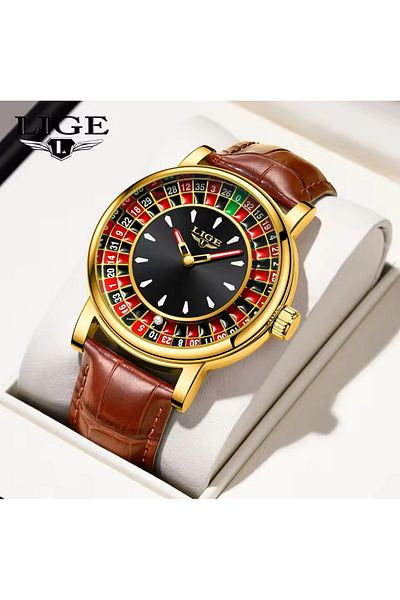 OLEVS Rulet Li%Ge Model Men's Wristwatch Rulet Watch