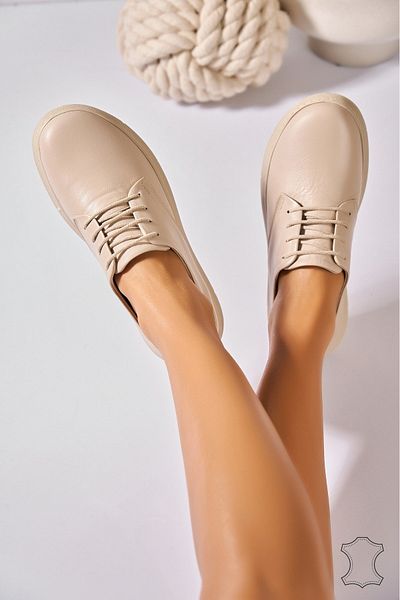 Joana Women's Loafers Natural Leather Beige Kailey