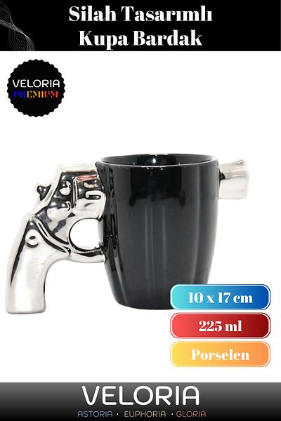 Veloria Premium Decorative Stylish Gift for Lover Friend Porcelain Designed Mug Cup 10 X 17 cm