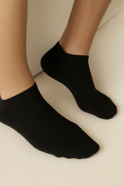 SME COLLECTİON Men's Bamboo Black Socks Without Elastics 6-Piece Pack Non-Stitching Socks / No Stitching / Non-Stitching / Good Quality