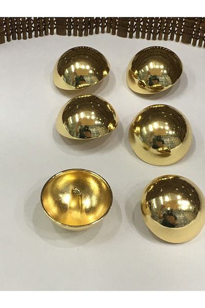 karantuhafiye Jacket Trench Coat Button Curved Special Coating Gold Set of 6 2 cm