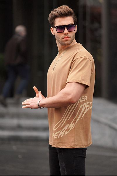 Madmext Ανδρικό T-Shirt με σχέδιο Cappuccino 6178