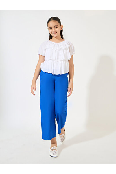 Styli Teens Layered Top and Wide Leg Pants Set