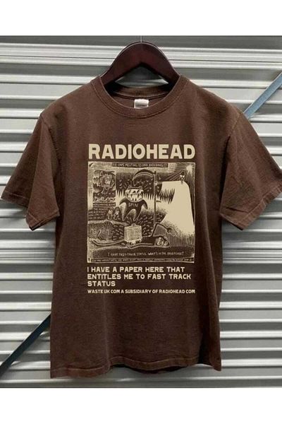 İpli Oversize T-Shirt Printed Brown Color