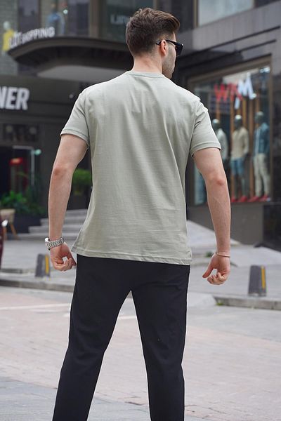 Madmext Ανδρικό T-Shirt Green Regular Fit Basic 6131