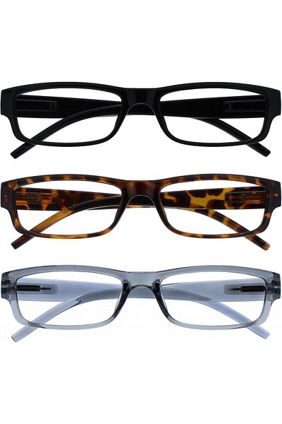 Opulize Set of 3 pairs of Opulize eyeglasses, multicolor, size +1.5