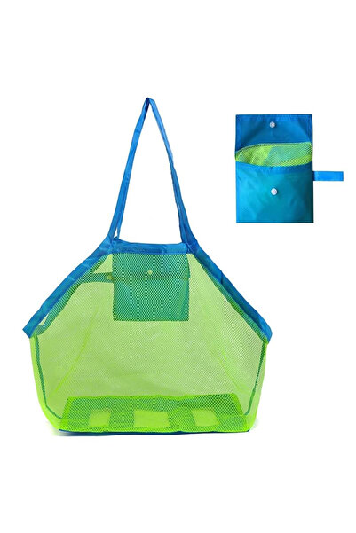 Empria Set doua genti de plaja, din plasa, pentru parinte si copil, accesorii concediu cu bebe