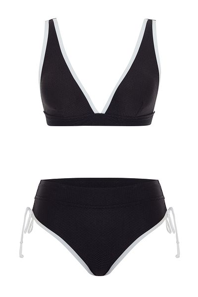 AQUELLA Σετ μπικίνι με υφή Navy Blue Nadide
