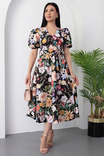 PULLIMM Rochie din popelin floral cu guler pentru bebeluși GRS3467