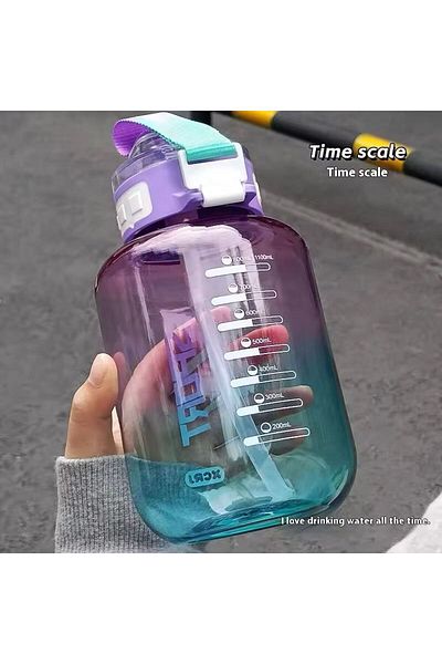 XTRIKE ME Water Bottle with Straw 1100 ml Bpa Free Water Bottle