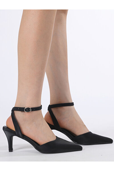 Sneak-a-Peek By Styli Plain Ankle Strap Stiletto Heel Shoes