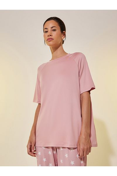 Styli Round Neck Short Sleeve T-Shirt and Joggers Set