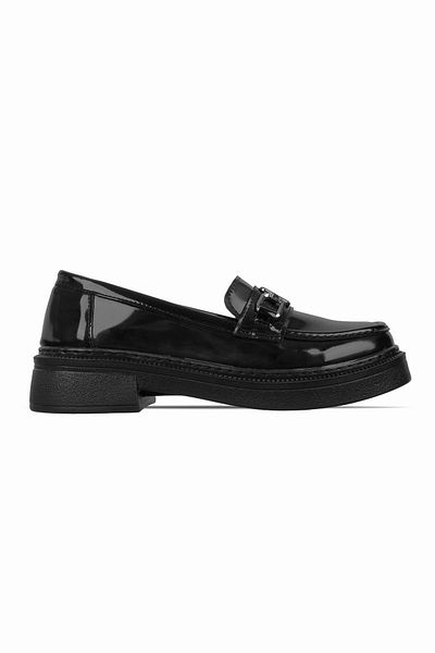 Lal Shoes & Bags Дамски мокасини Begsan с V-образна катарама, сребристи, R.BLACK