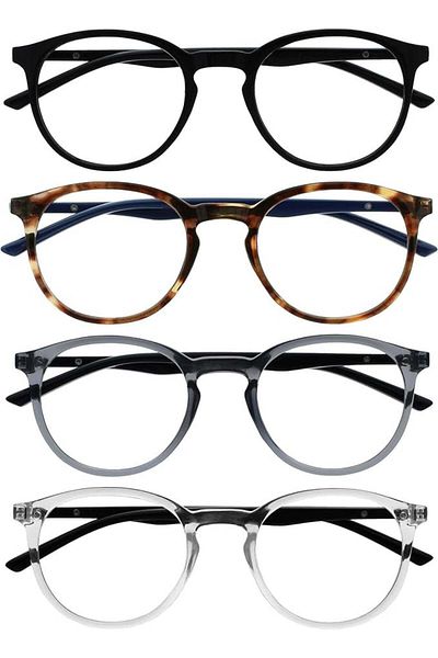 Opulize Set of 4 pairs of Opulize reading glasses, multicolor, RRR60-127C