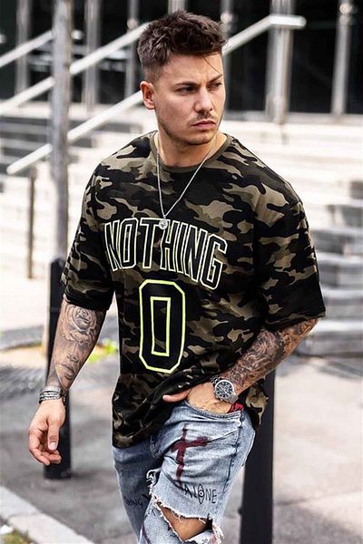 Madmext T-Shirt Camouflage-2 s potiskem 4394