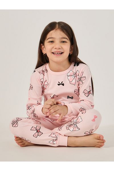 Styli All-Over Print Round Neck T-Shirt and Pyjama Set