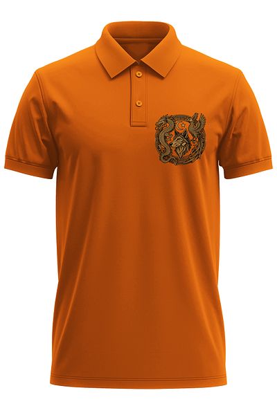 remonz Men's Slim Fit Slim Fit Cotton Soft Texture Breathable Fabric Istanbul Print Polo Neck T-Shirt