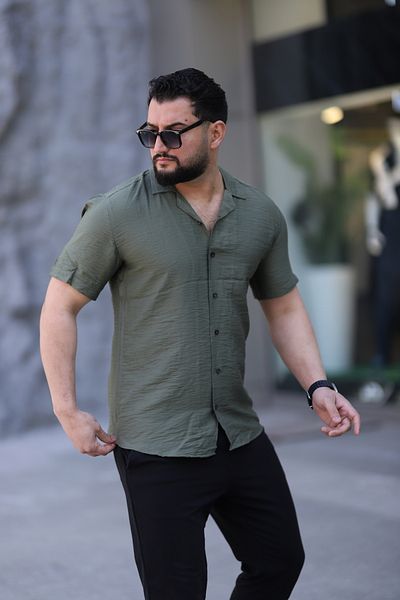 Klothy Ανδρικό κοντομάνικο πουκάμισο με γιακά 2305-1