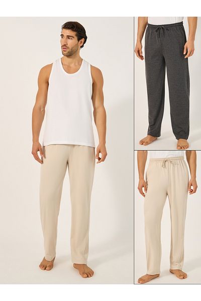 Styli Pack of 2 - Solid Open Hem Pyjama with Drawstring