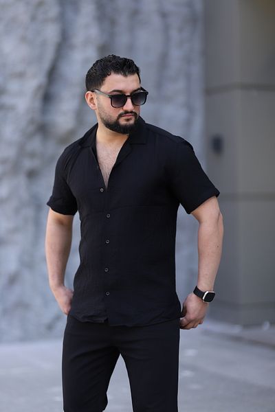 Klothy Ανδρικό κοντομάνικο πουκάμισο με γιακά 2305-1