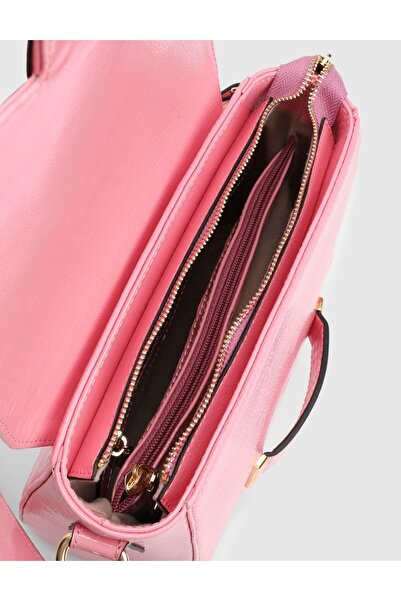 İLVİ Sofie Patent Leather Pink Women's Shoulder Bag
