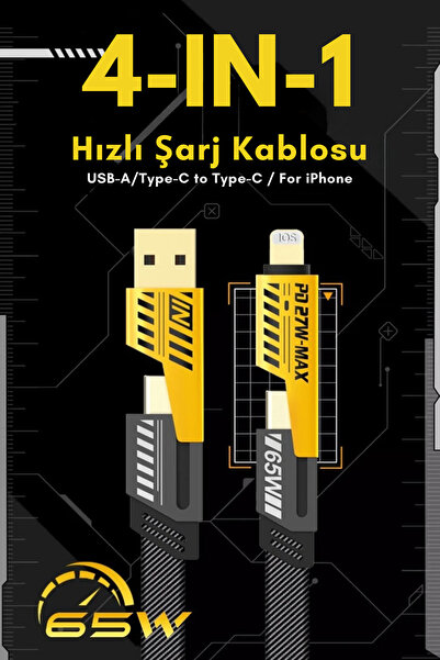 Abbruch Hızlı Şarj Data Kablosu Android 65w Type-c/27w Iphone Kopmaz Şarj Kablosu Typec Usb Iphone Çevirici