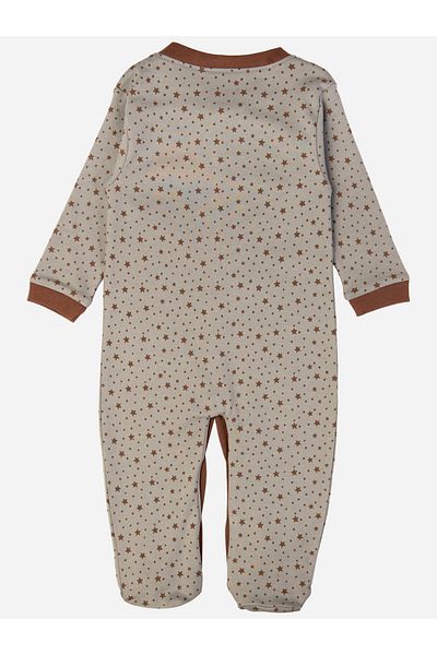 Babies Basic By Styli Printed Cotton Long Sleeves Sleepsuit