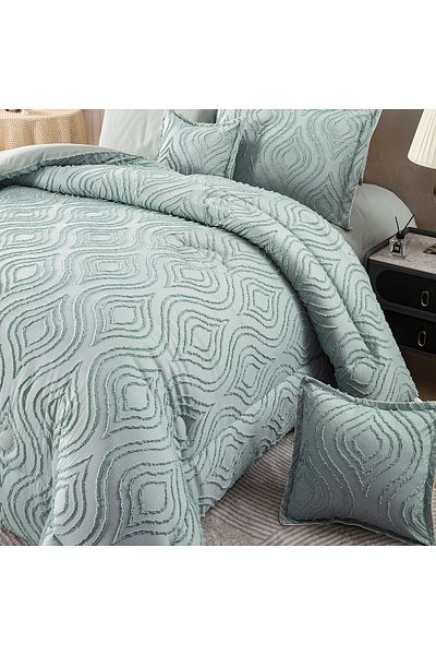hihome Comforter Set- Bed in a Bag 8 Pieces set All Season