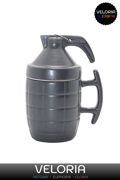 Veloria Premium Decorative Stylish Valentine's Gift for a Friend Porcelain Mug with Grenade Design 15 X 11 cm