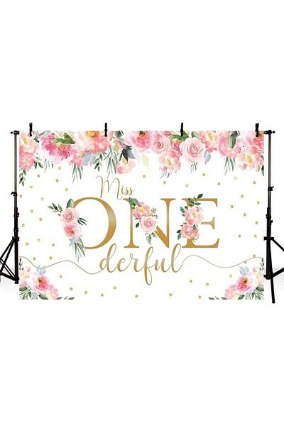 Mehofond photo backdrop, floral pattern, vinyl, multicolor, 210 x 150 cm