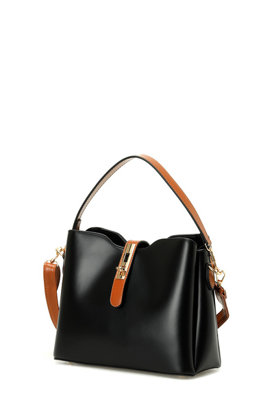 Polaris NTRL KLT DTY KL 5FX Siyah Kadın Kol Çantası