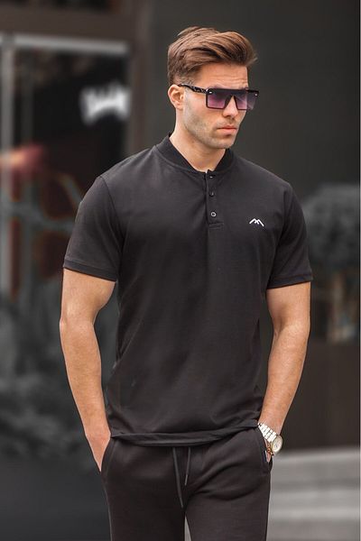 Madmext Ανδρικό T-Shirt Black Crew Neck 6067