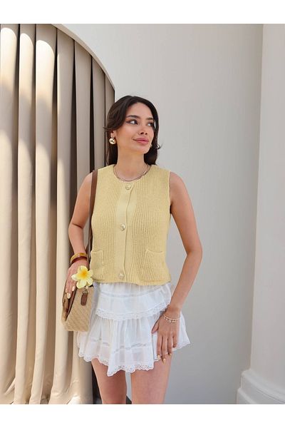 ESRAHELVACI Pocket Detail Knitwear Vest