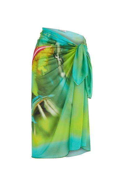 AQUELLA Colorful Leaf Pattern Pareo