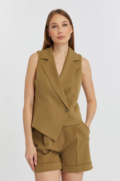 Bolivente Light Khaki Regular Fit Relaxed Cut Shorts