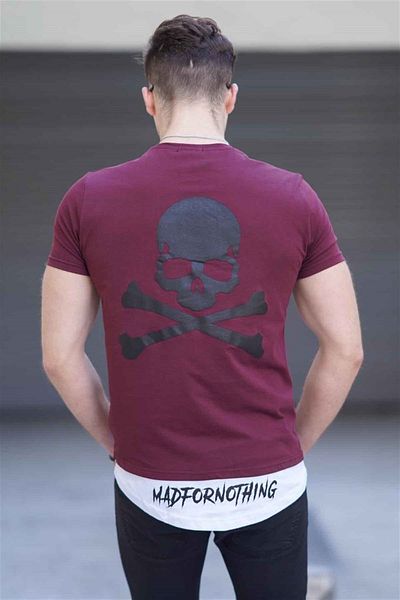 Madmext Ανδρικό μπλουζάκι Claret Red Printed 4597