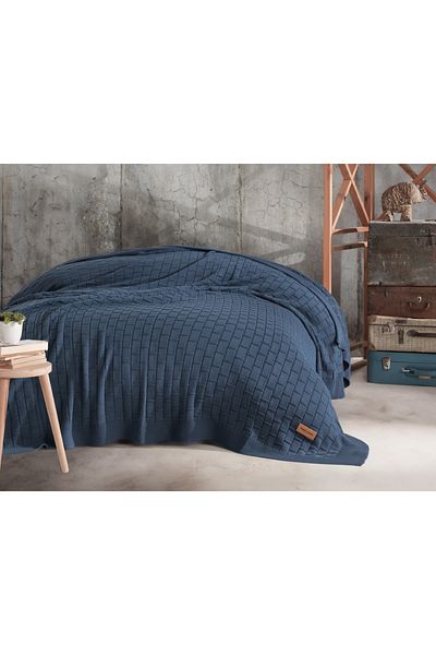 Homelux Patura din tricot Melody 220x240 cm, albastra