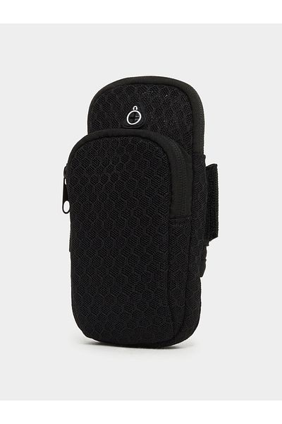 Styli TEXTURED DUAL ZIP POCKET ACTIVE ARM RUNNING BELT