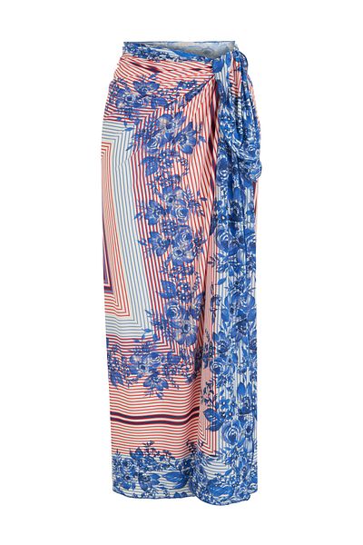 AQUELLA Flower Pattern Colorful Pareo