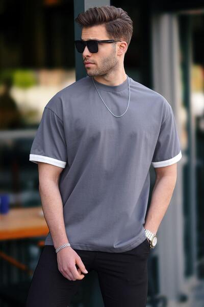 Madmext Smoked Oversize Crew Neck T-Shirt 6184