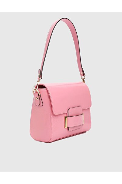 İLVİ Sofie Patent Leather Pink Women's Shoulder Bag