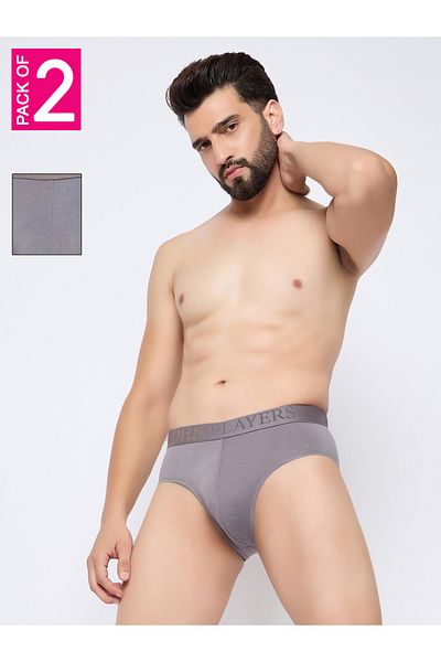 John Player By Styli Pack of 2 - Logo Detail Waistband Briefs