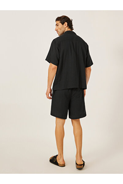 Styli Solid Short Sleeve Relaxed Fit Shirt and Shorts Co-Ords