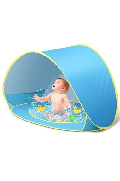 Empria Cort de plajă, cu protecție UV pentru bebeluși și copii, cu piscină, vacanță de vară