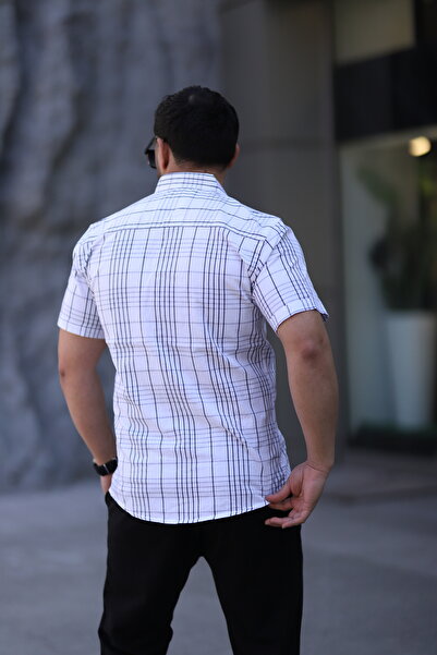 Klothy Ανδρικό κοντομάνικο πουκάμισο με διπλή τσέπη τετράγωνο 2463-1