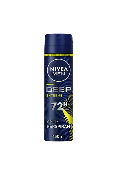 NIVEA سبراي مضاد للتعرق ديب إكستريم ماكس تيك للرجال 150 مل