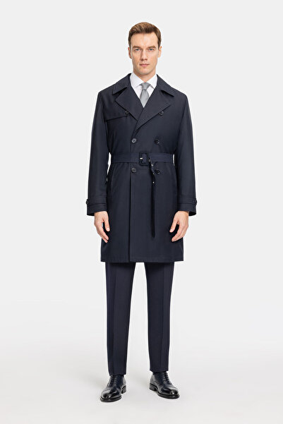 W Collection Dark Blue Overcoat