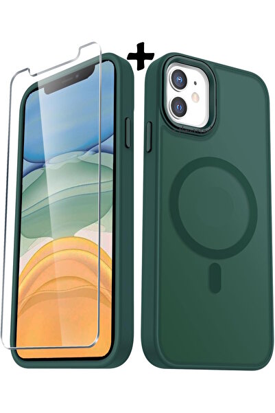 m.tk moveteck İphone 12 Kılıf Mat Magsafe Şarj Özellikli Renkli Yumuşak Kenar...