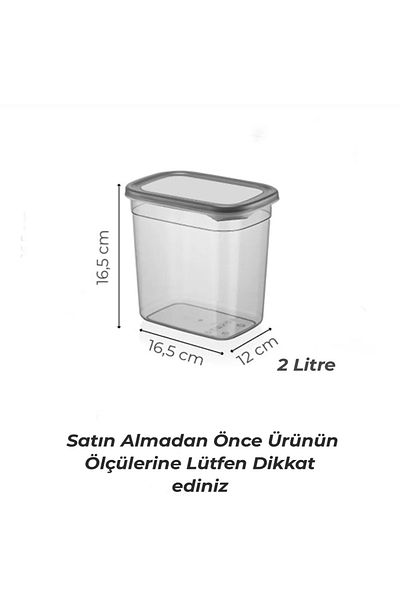 Dem Home Anthracite Plastic Organizer Bird Food Storage Container 2000 Ml