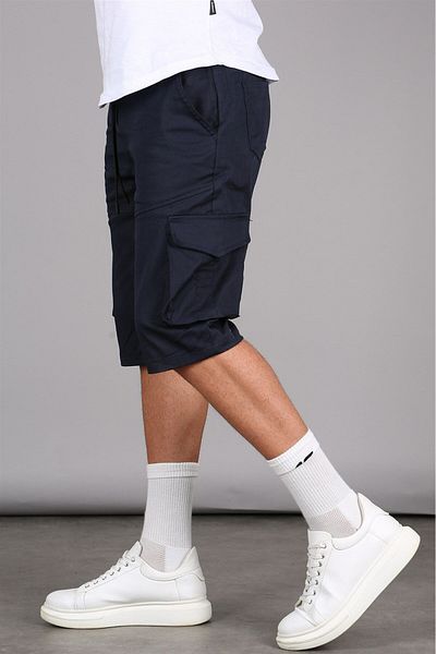 Madmext Pánské kraťasy Capri 5473 v námořnické modré Basic Cargo Pocket